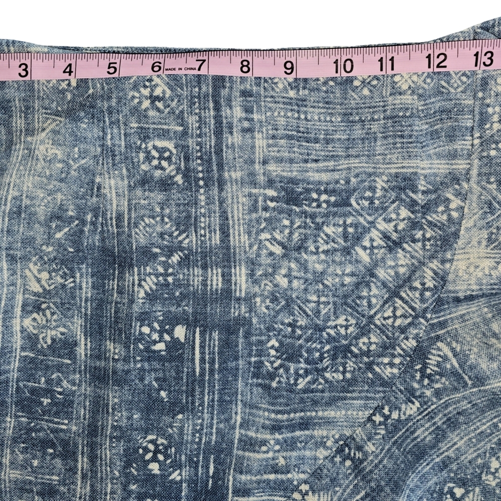 Lauren Jeans Co Ralph Lauren Womens Boho Linen Cotton Blue Ruffle Hem Skirt Sz 4 - Picture 6 of 14